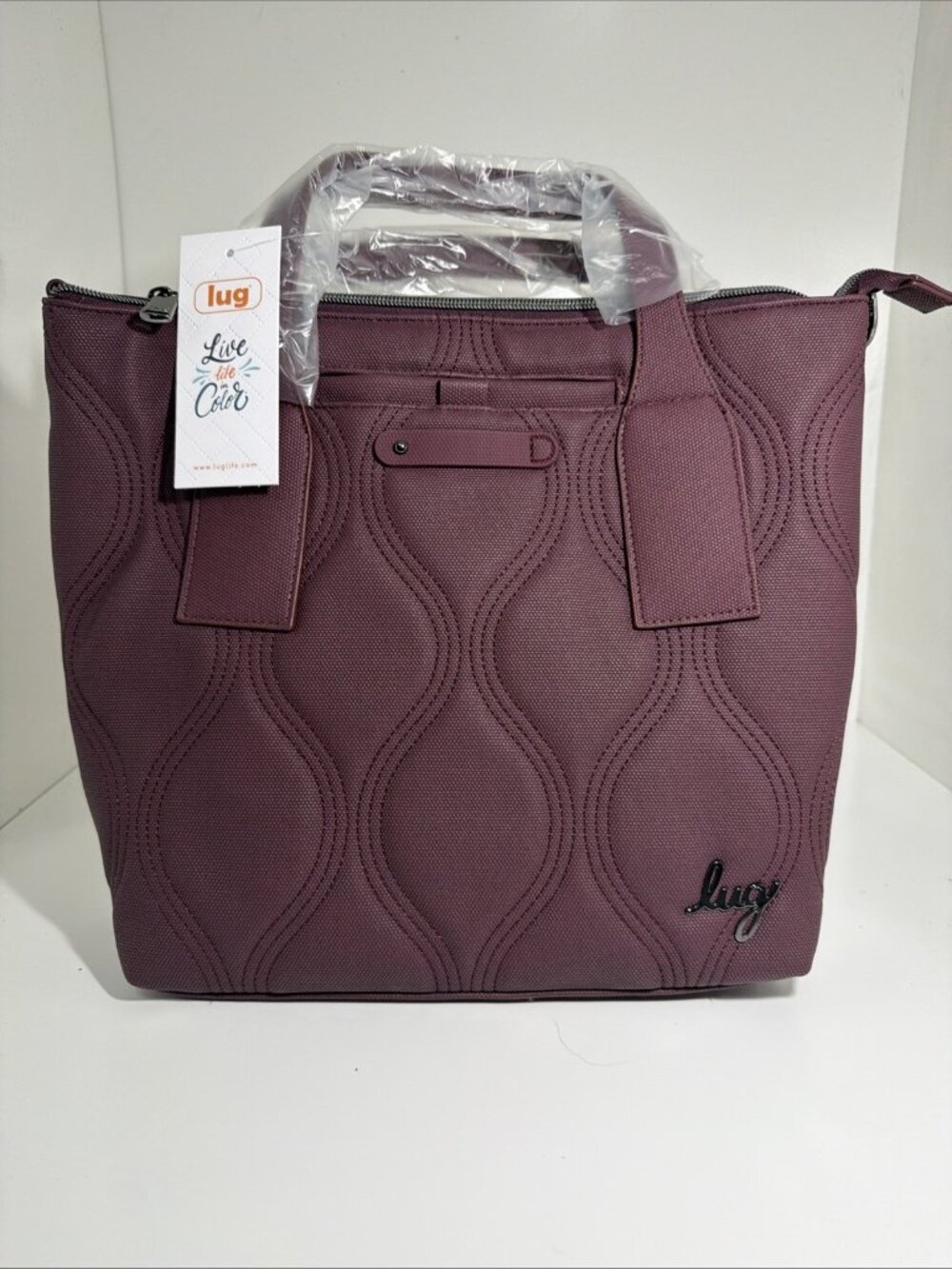 Lug Alto Matte Luxe VL Convertible Tote Bag - Wine NWT